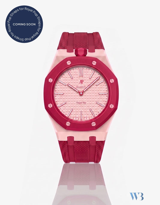 Rubber Strap For AP x Swatch Royal Pop Otto Rosso
