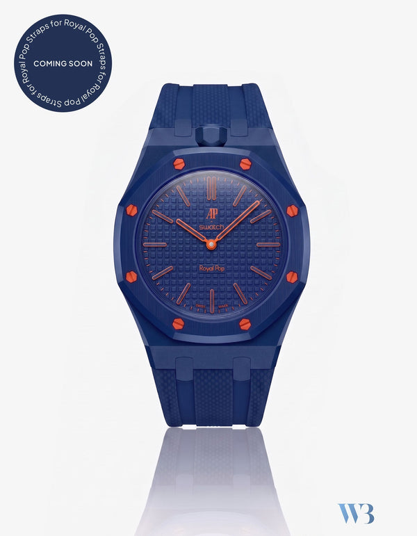 Rubber Strap For AP x Swatch Royal Pop Orenji Hachi