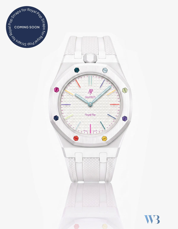 Rubber Strap For AP x Swatch Royal Pop Huit Blanc