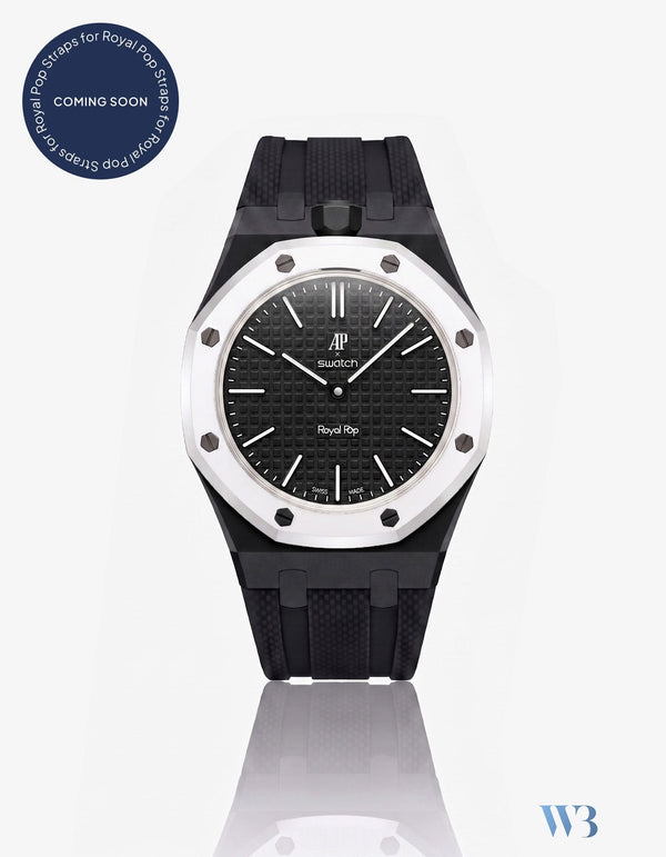 Rubber Strap For AP x Swatch Royal Pop Ocho Negro