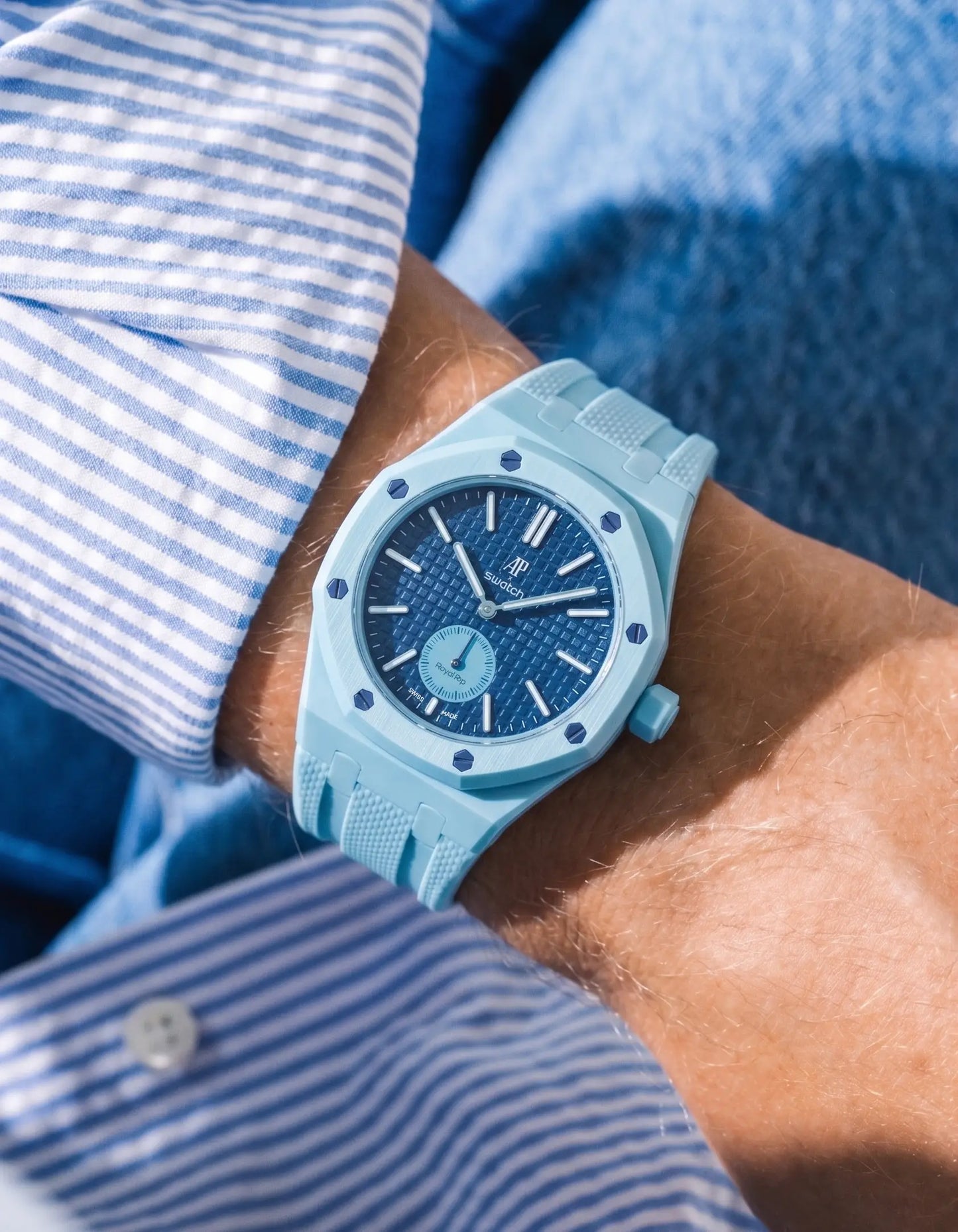 Rubber Strap For AP x Swatch Royal Pop Làn Ba