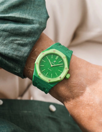 Rubber Strap For AP x Swatch Royal Pop Green Eight